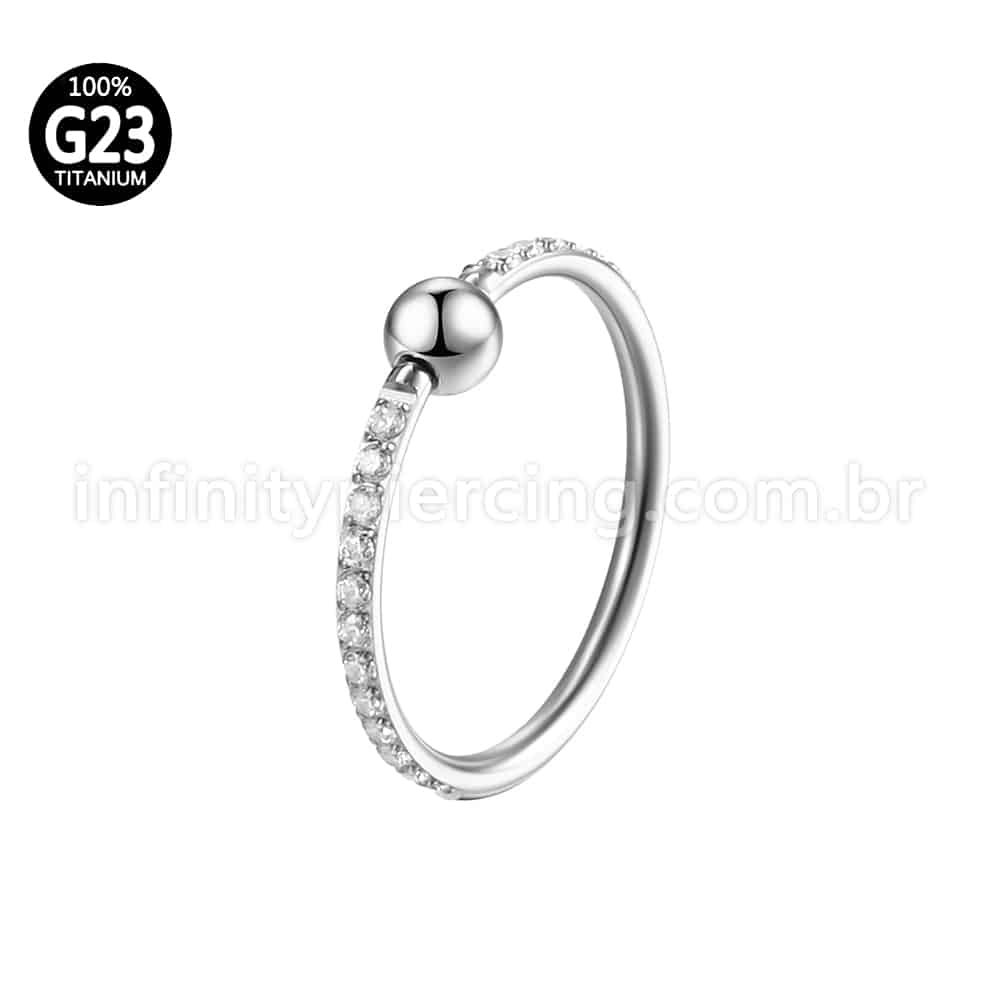 Piercing Captive Titânio Zircônia
